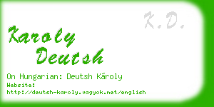 karoly deutsh business card